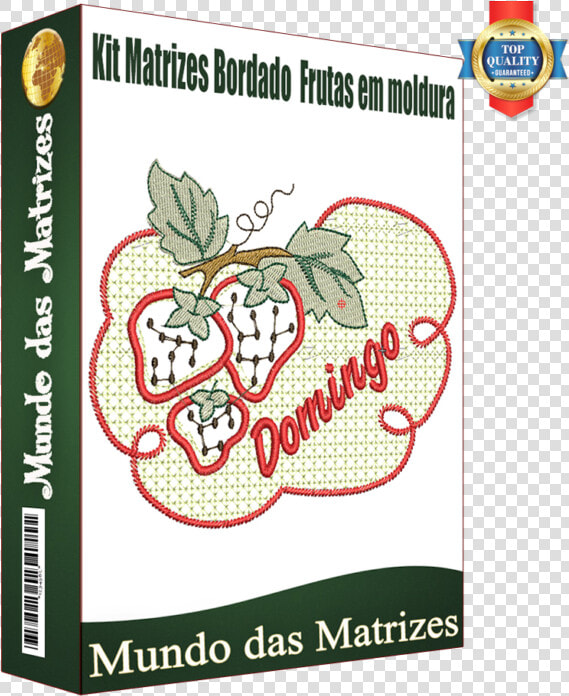 Kit Matrizes Bordado Semaninha Frutas Em Moldura   Embroidery  HD Png DownloadTransparent PNG