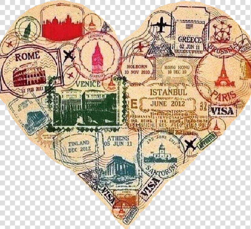 Transparent Travel Stamp Png   Passport Stamp Heart  Png DownloadTransparent PNG