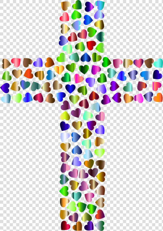 Petal symmetry symbol   Hearts On Cross  HD Png DownloadTransparent PNG