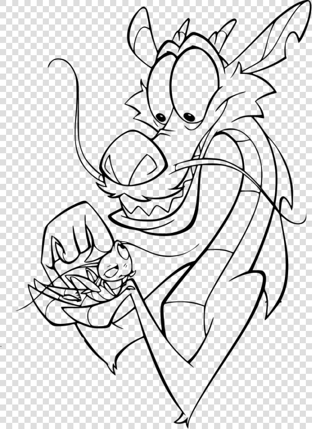 Movies  Personal Use  Mushu   Mushu Mulan Coloring Pages  HD Png DownloadTransparent PNG