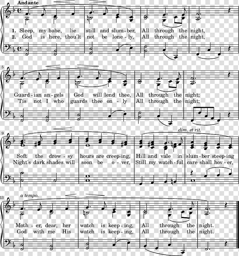 Ew Pianostaff  lt  lt  ew Staff   ime 4 4 Key F Major empo   Sheet Music  HD Png DownloadTransparent PNG