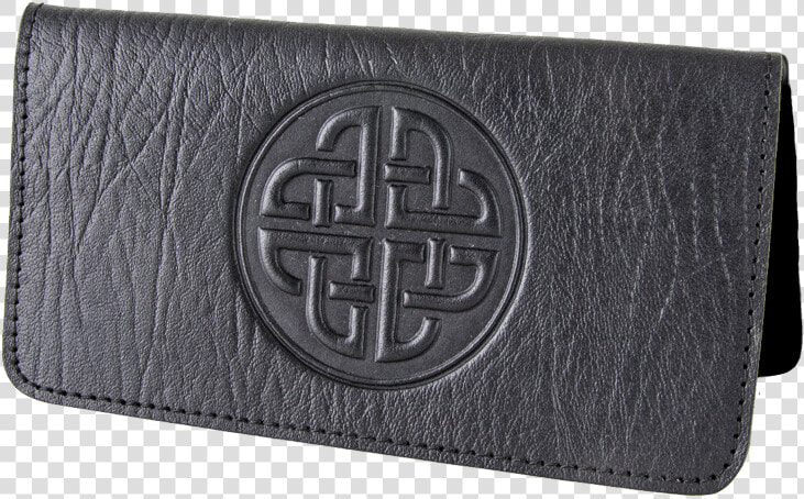 Leather Checkbook Cover I Celtic Love Knot In Black   Wallet  HD Png DownloadTransparent PNG