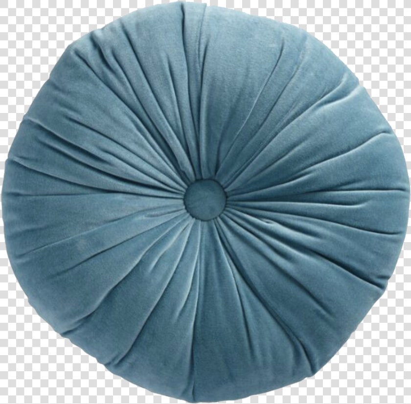 Blue Round Pillow   Blue Velvet Throw Pillows  HD Png DownloadTransparent PNG