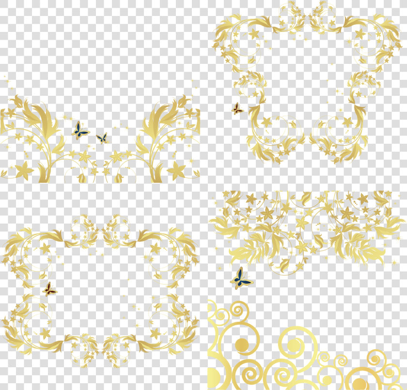 White And Gold Pattern   Motif  HD Png DownloadTransparent PNG