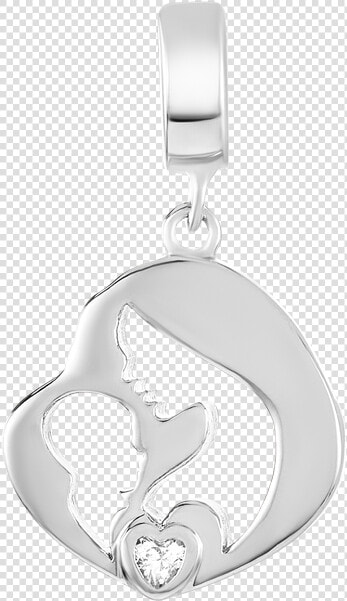 Silver Mother And Child Charm For Use With Dbw Interchangeable   Locket  HD Png DownloadTransparent PNG