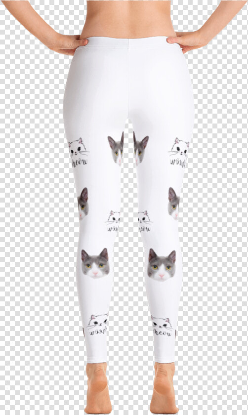 Custom Cat Face Leggings   Leggings  HD Png DownloadTransparent PNG