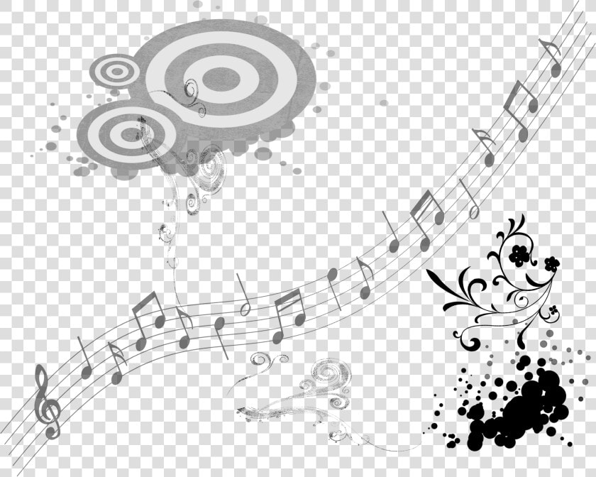 Black And White Musical Note Musical Notation  HD Png DownloadTransparent PNG