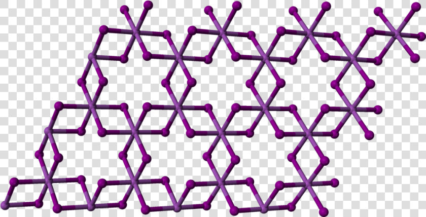 Bismuth Triiodide Layer 3d Balls   Febr3 Structure  HD Png DownloadTransparent PNG