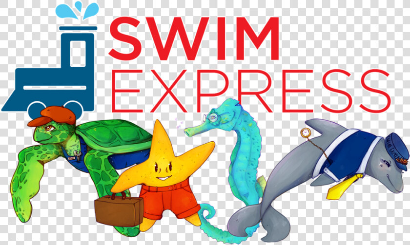 Swim Together Swim Express Train   Never Give Up Swimming  HD Png DownloadTransparent PNG