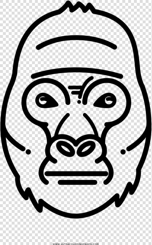 Gorilla Coloring Page   Facil Gorila Dibujo  HD Png DownloadTransparent PNG