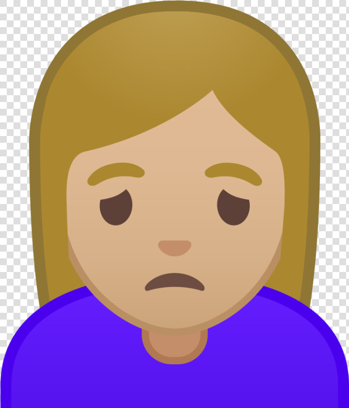 Woman Frowning Medium Light Skin Tone Icon   Emoji  HD Png DownloadTransparent PNG