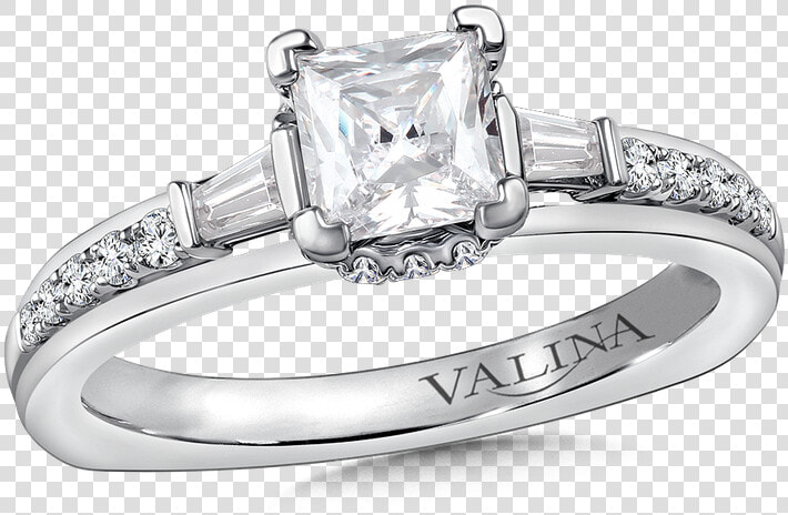 Valina Diamond Engagement Ring Mounting In 14k White   Pre engagement Ring  HD Png DownloadTransparent PNG