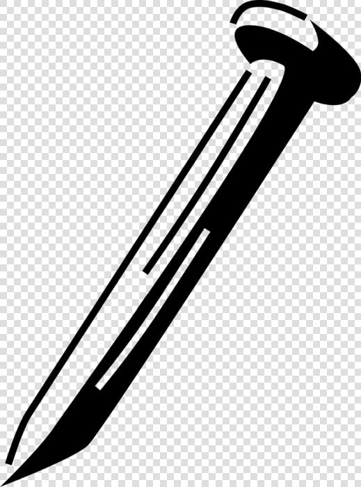 Vector Illustration Of Nail Pin shaped Fastener Used   Nail Screw Vector Png  Transparent PngTransparent PNG