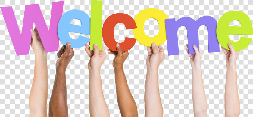 You Can Be Sure Of A Hearty Welcome   Welcome Hands With Letters  HD Png DownloadTransparent PNG