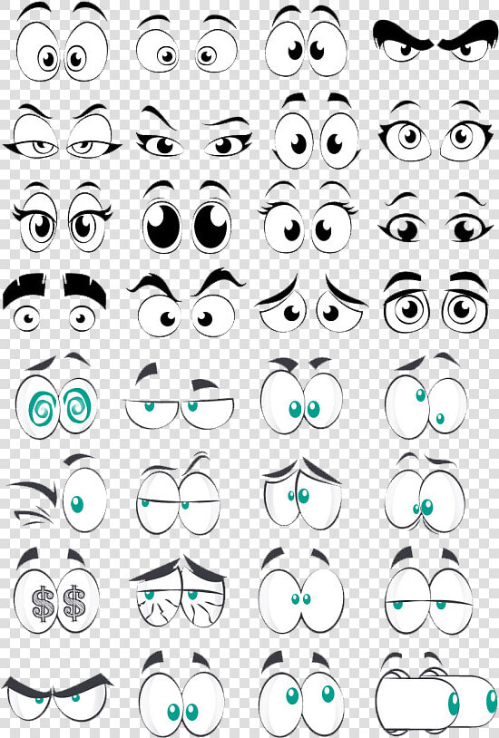 Comics Eye Cartoon Collection Element Free Hq Image   Funny Eye Vector  HD Png DownloadTransparent PNG