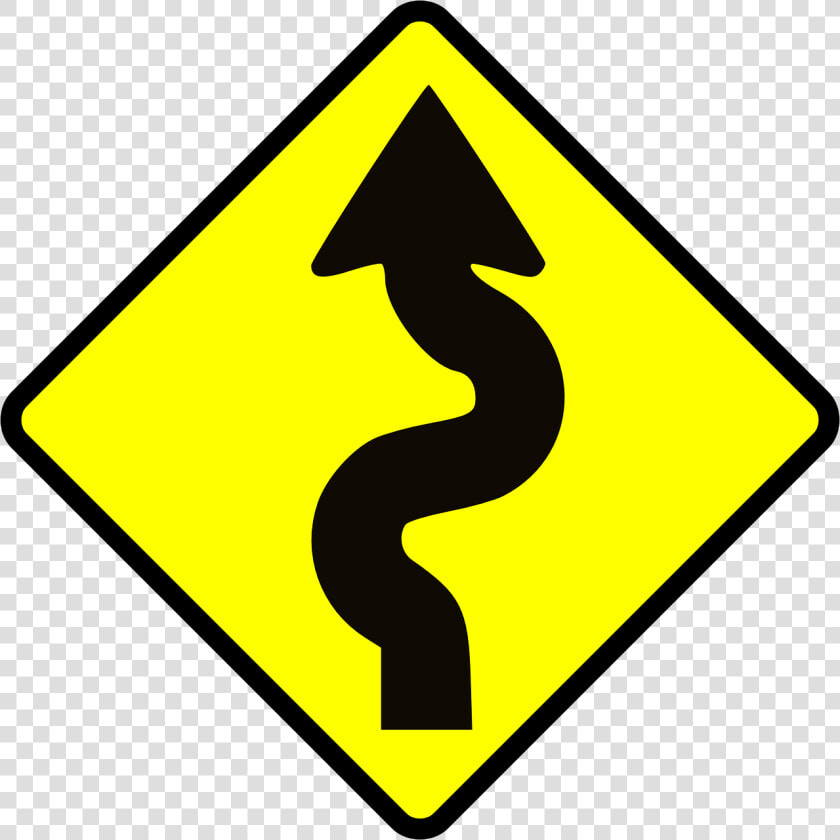 Curvy Road Sign  HD Png DownloadTransparent PNG