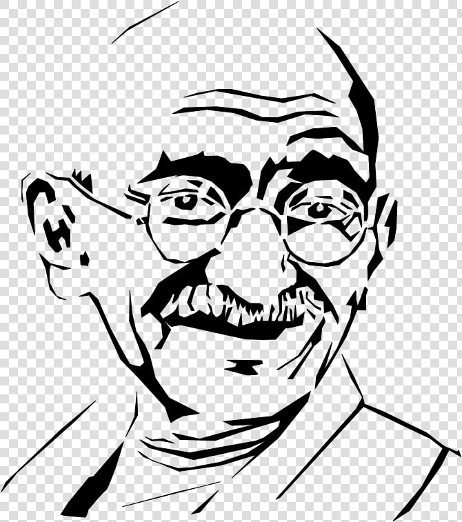 Gorillaz Stencil By Tenadi   Mahatma Gandhi Image Art  HD Png DownloadTransparent PNG