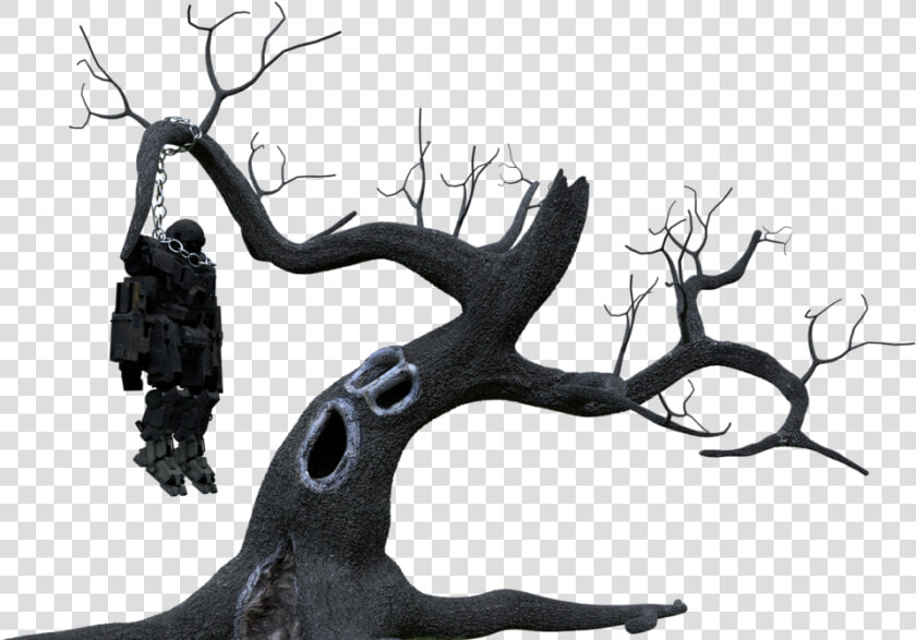 Spooky Tree With Hanging Mech  HD Png DownloadTransparent PNG