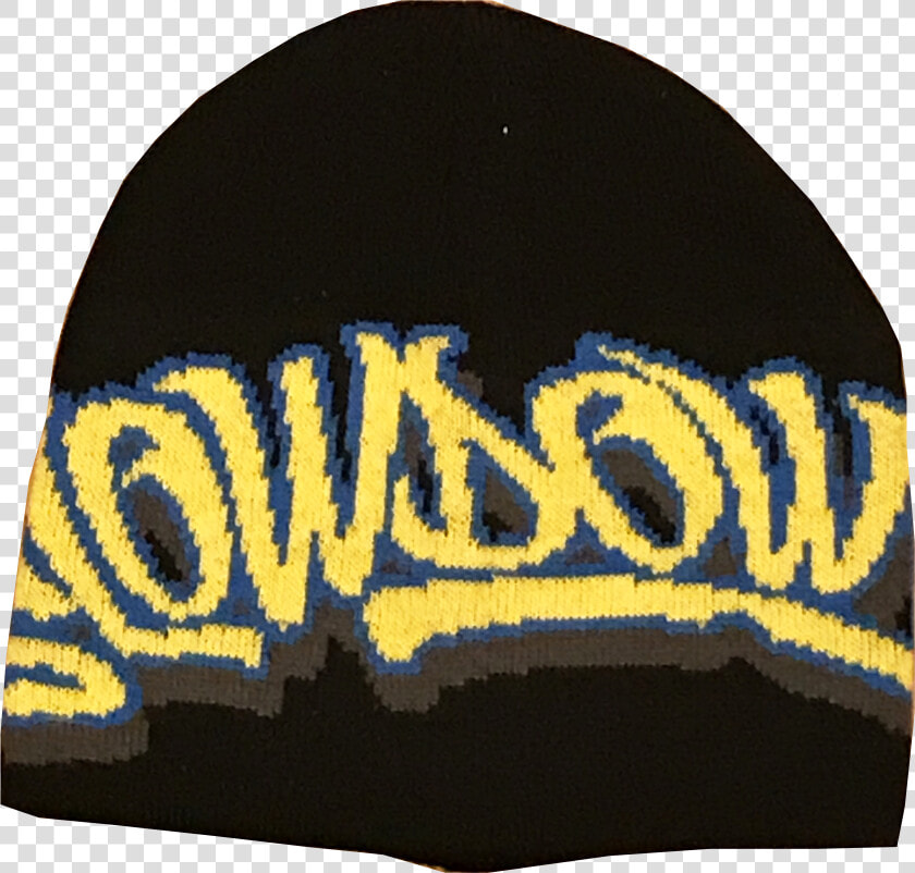 Image Of Winter Logo Beanie Black Yellow And Blue   Beanie  HD Png DownloadTransparent PNG