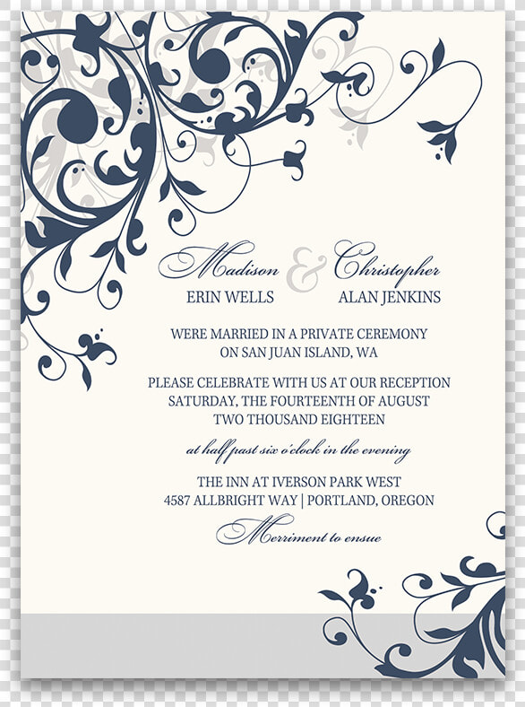 Wedding Invitation Template White Black   Wedding Invitation White Background  HD Png DownloadTransparent PNG