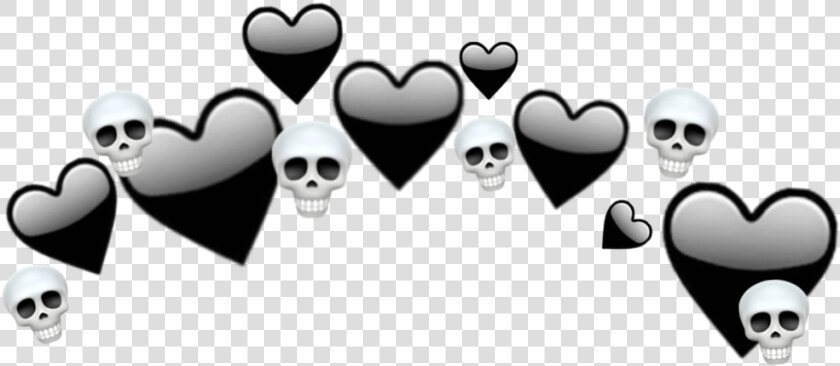  heartjoon  black  heartcrown  heart  crown  skull   Heart  HD Png DownloadTransparent PNG