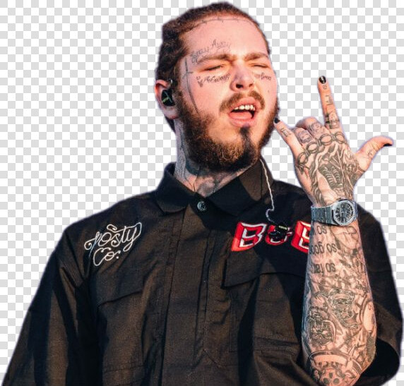  postmalone  hiphop   Post Malone Face Tattoo  HD Png DownloadTransparent PNG