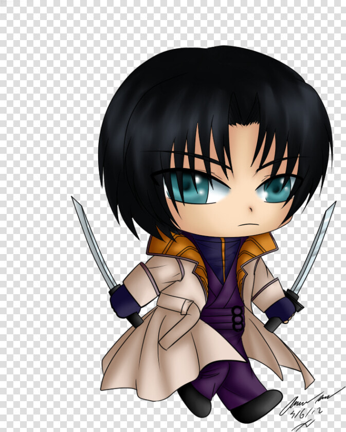 Chibi Version Of Aoshi Shinomori Inversa  Rurouni Kenshin   HD Png DownloadTransparent PNG