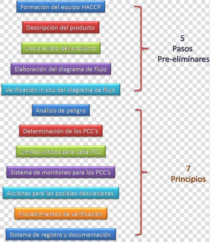 El Proceso De Implantación Deberá Seguir Las Diferentes   12 Pasos Del Sistema Haccp  HD Png DownloadTransparent PNG