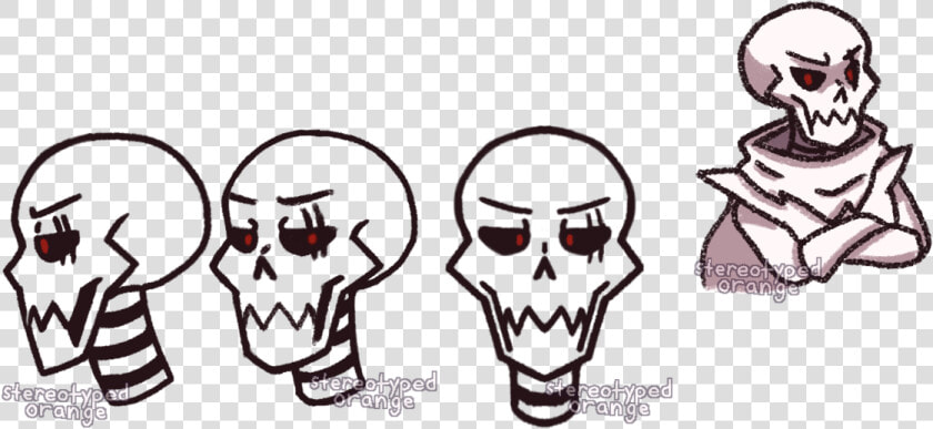 Underfell Papyrus Sketches   Underfell Papyrus Head  HD Png DownloadTransparent PNG