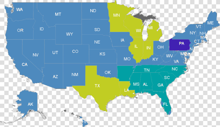 Stuffing Map Bks Colors   Percentage White Per State  HD Png DownloadTransparent PNG