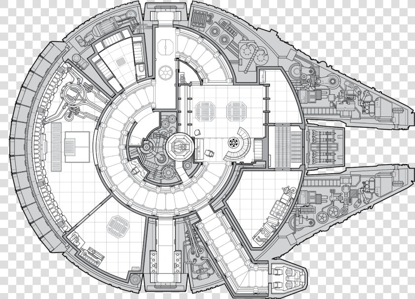 Blueprint Of The Millennium Falcon  HD Png DownloadTransparent PNG