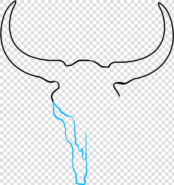 How To Draw Bull Skull   Bull Skull Drawing Step By Step  HD Png DownloadTransparent PNG