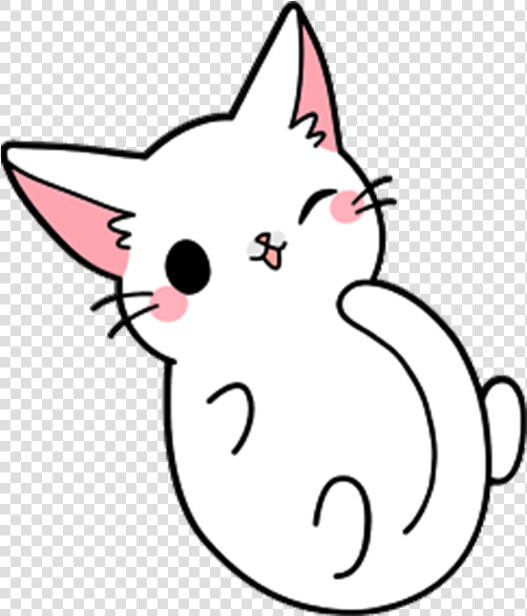 Cute Sit Cat Yang Kitten Drawing Clipart   Drawing Cute Cat Cartoon  HD Png DownloadTransparent PNG