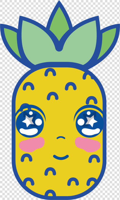 Clasica Piña Kawaii Png   Cute Kawaii Fruit Fruit Drawing  Transparent PngTransparent PNG