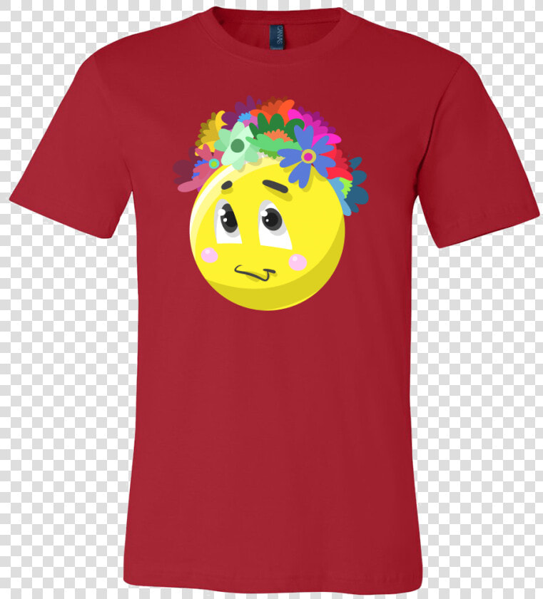 Emoji Flower Cute Face Emojis Flowery Crown T Shirt   T shirt  HD Png DownloadTransparent PNG