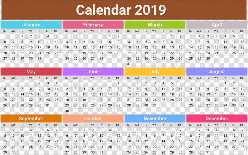 2019 Calendar Png Transparent Hd Photo   Calendar 2019 Ireland With Bank Holidays  Png DownloadTransparent PNG