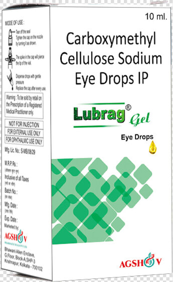 Lubrag Gel Eye Drops   Natamycin Ophthalmic Suspension Ip  HD Png DownloadTransparent PNG