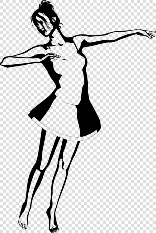 Silhouette Ballet Dancer Drawing Cc0   Ballerina Ballet Dancer Drawing  HD Png DownloadTransparent PNG