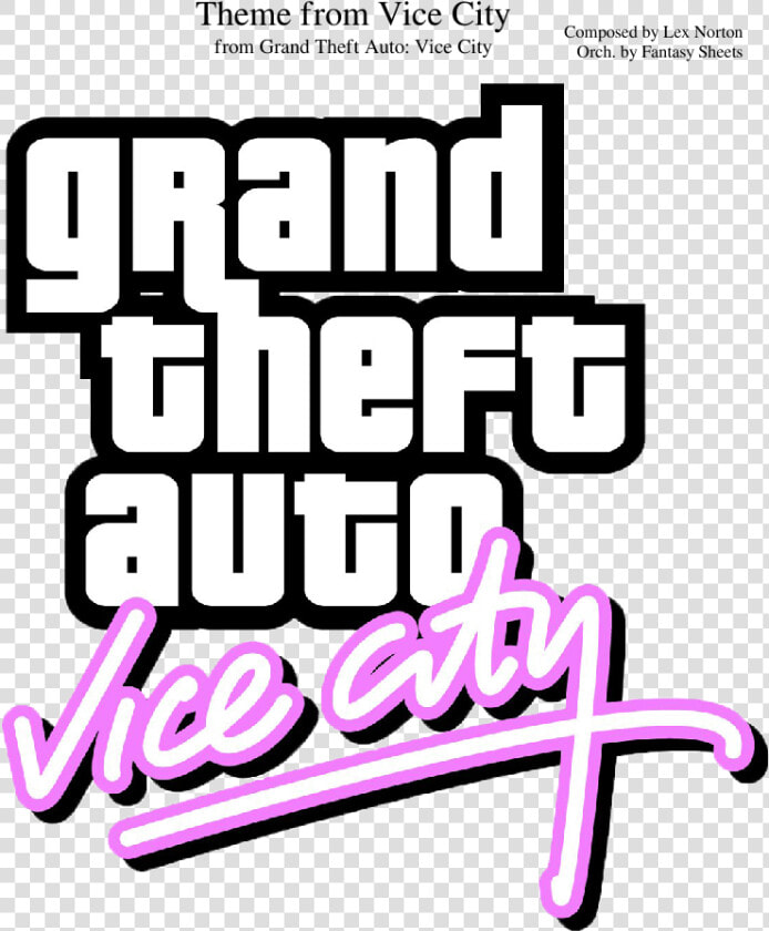 Theme From Vice City Sheet Music Composed By Composed   Gta Vice City  HD Png DownloadTransparent PNG