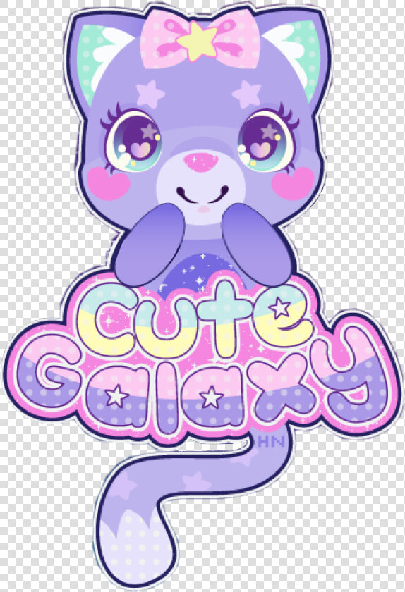  galaxy  cute  kawaii  cat  cartoon  anime  chibi  star   Galaxy Cute Kawaii Cat  HD Png DownloadTransparent PNG