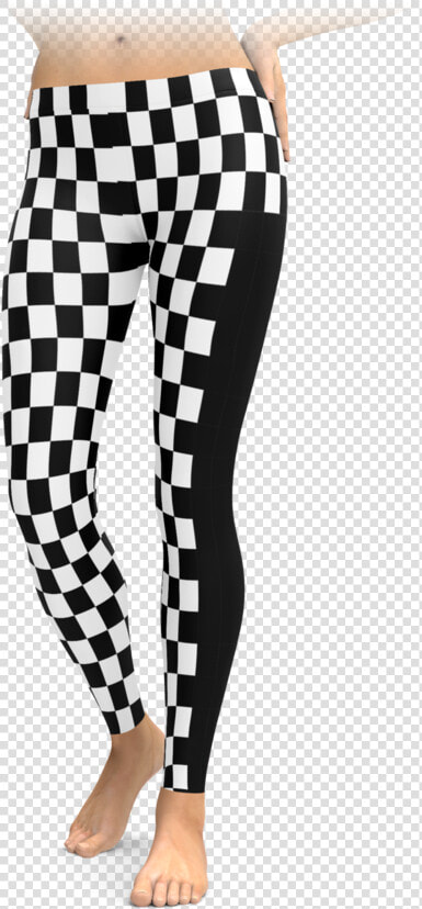 Checkered Flag Racing Stripe Leggings   Self Portrait Lace Up Flared Fil Coupe  HD Png DownloadTransparent PNG