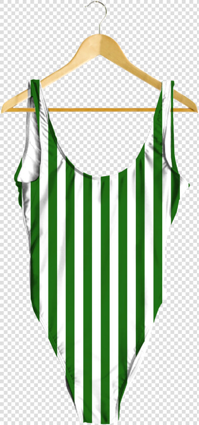 Green  amp  White Striped One piece   Green And White Striped One Piece Swimsuit  HD Png DownloadTransparent PNG