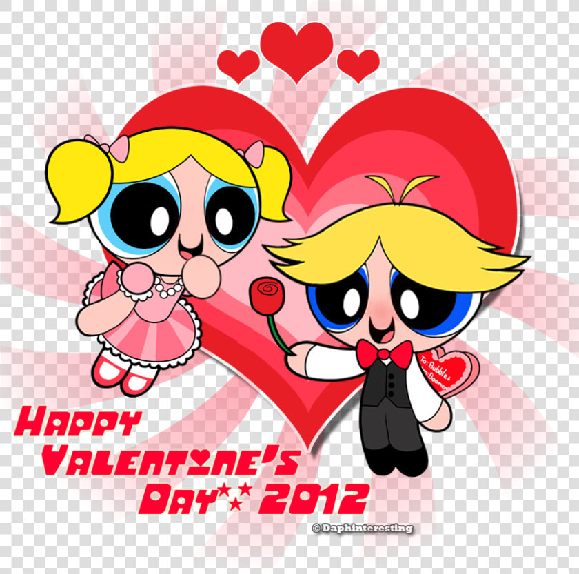 Happy Valentines Day Powerpuff Girls   Bubbles Powerpuff And Boomer  HD Png DownloadTransparent PNG