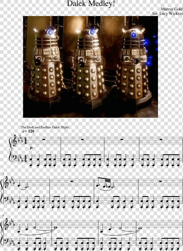 Dark And Endless Dalek Night Sheet Music  HD Png DownloadTransparent PNG