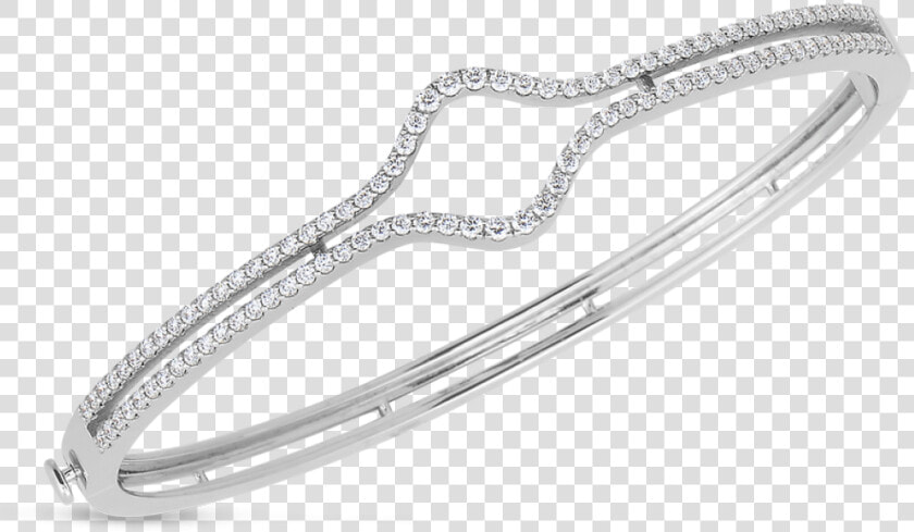 Roberto Coin Art Deco Bangle With Diamonds  HD Png DownloadTransparent PNG