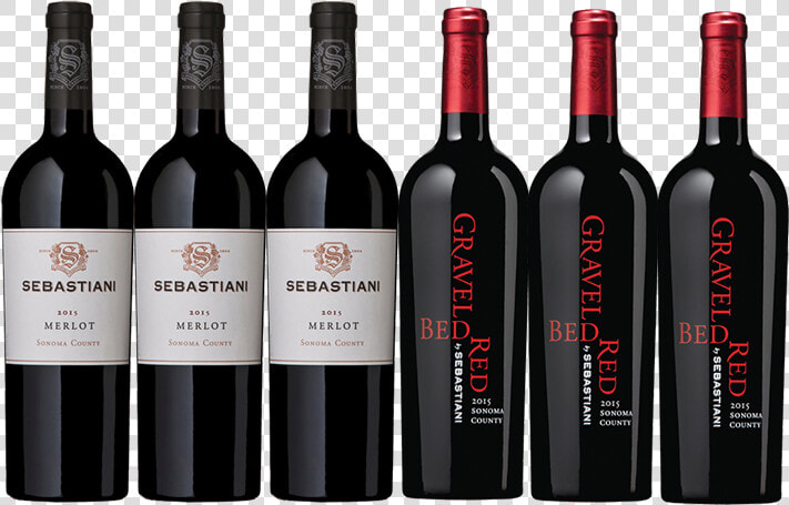 Six Bottles Of Sebastiani Red Wines   Red Level  HD Png DownloadTransparent PNG