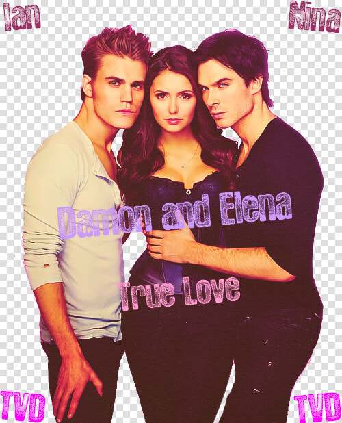 Welcome To Mysticvampires   Vampire Diaries Damon Elena And Stefan  HD Png DownloadTransparent PNG