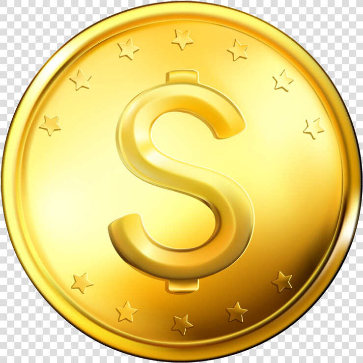 Gold Coin Png Clipart   Gold Coin Dollar Png  Transparent PngTransparent PNG