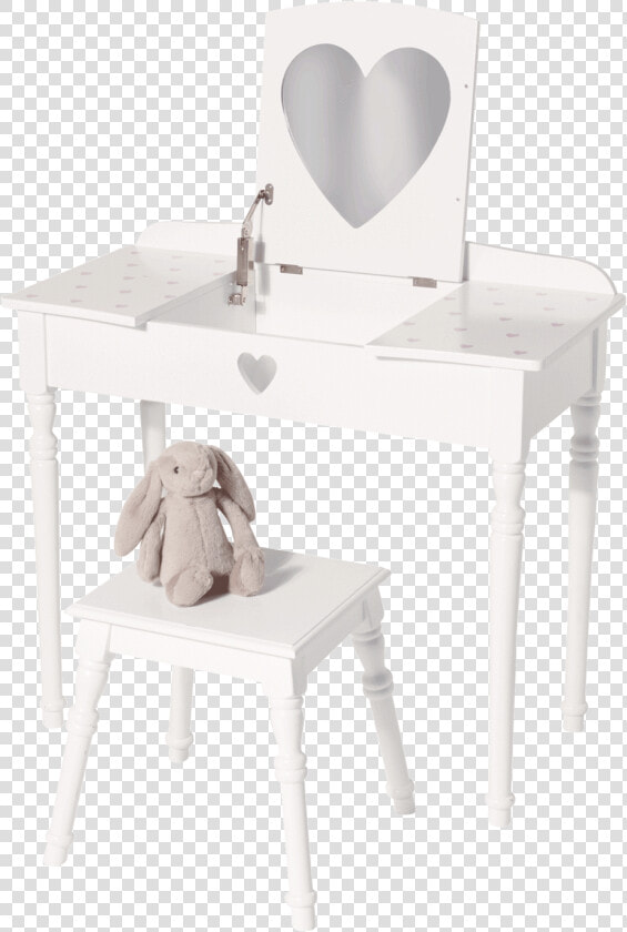 Sweetheart Dressing Table  White pink Hearts   Png   Kitchen  amp  Dining Room Table  Transparent PngTransparent PNG