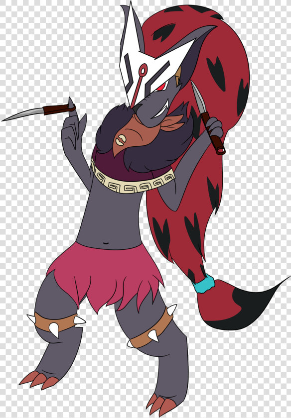 Tribal Zoroark   Cartoon  HD Png DownloadTransparent PNG